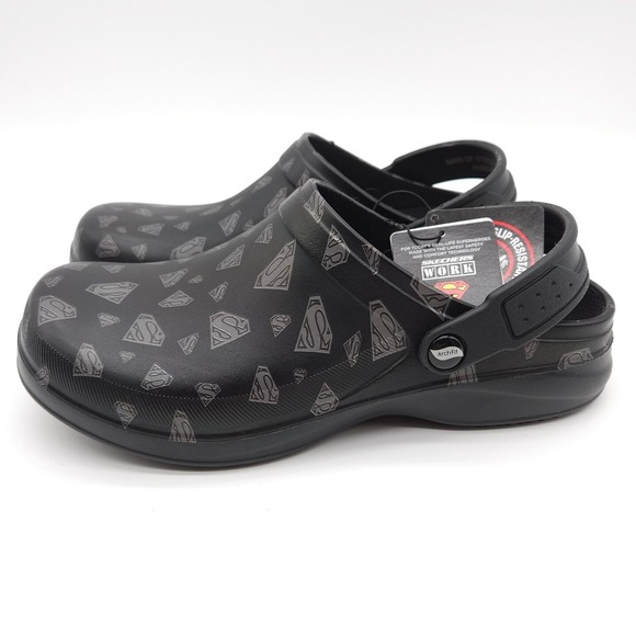 Skechers (Men\'s 8) Black Superman DC Work Clogs Arch Fit Slip Resistant  Shoes main image 5